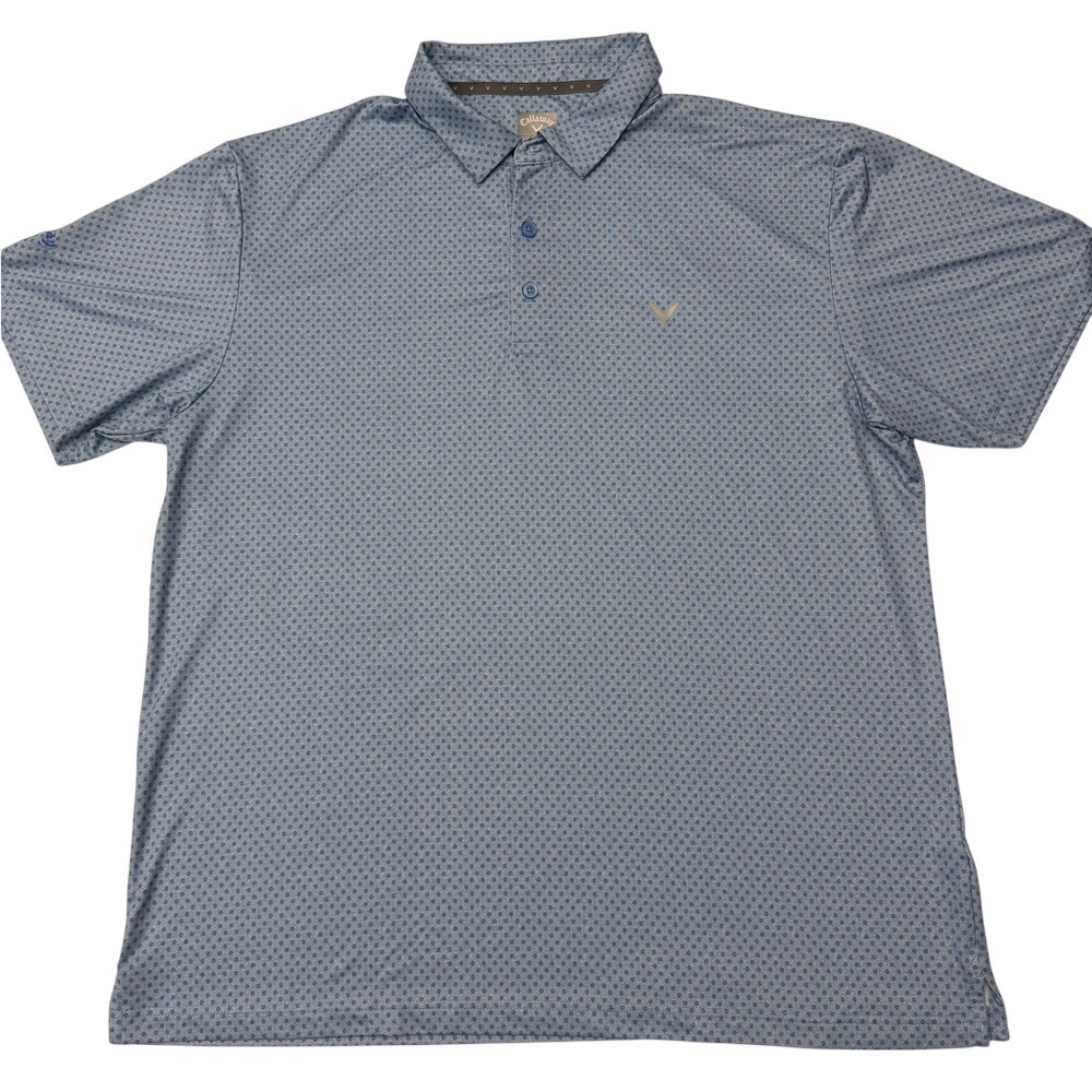 Callaway Light Blue Patterned Polo‎ Shirt